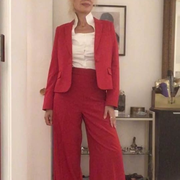 Tommy Hilfiger Red Scarlet Womens fitted Blazer 8 - Picture 2 of 8